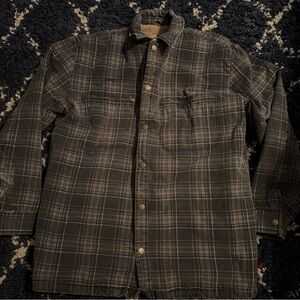 Vintage Woolrich Canvas Sherpa Lined Shacket, Sweater  Coat Men’s Sz L Blue  L